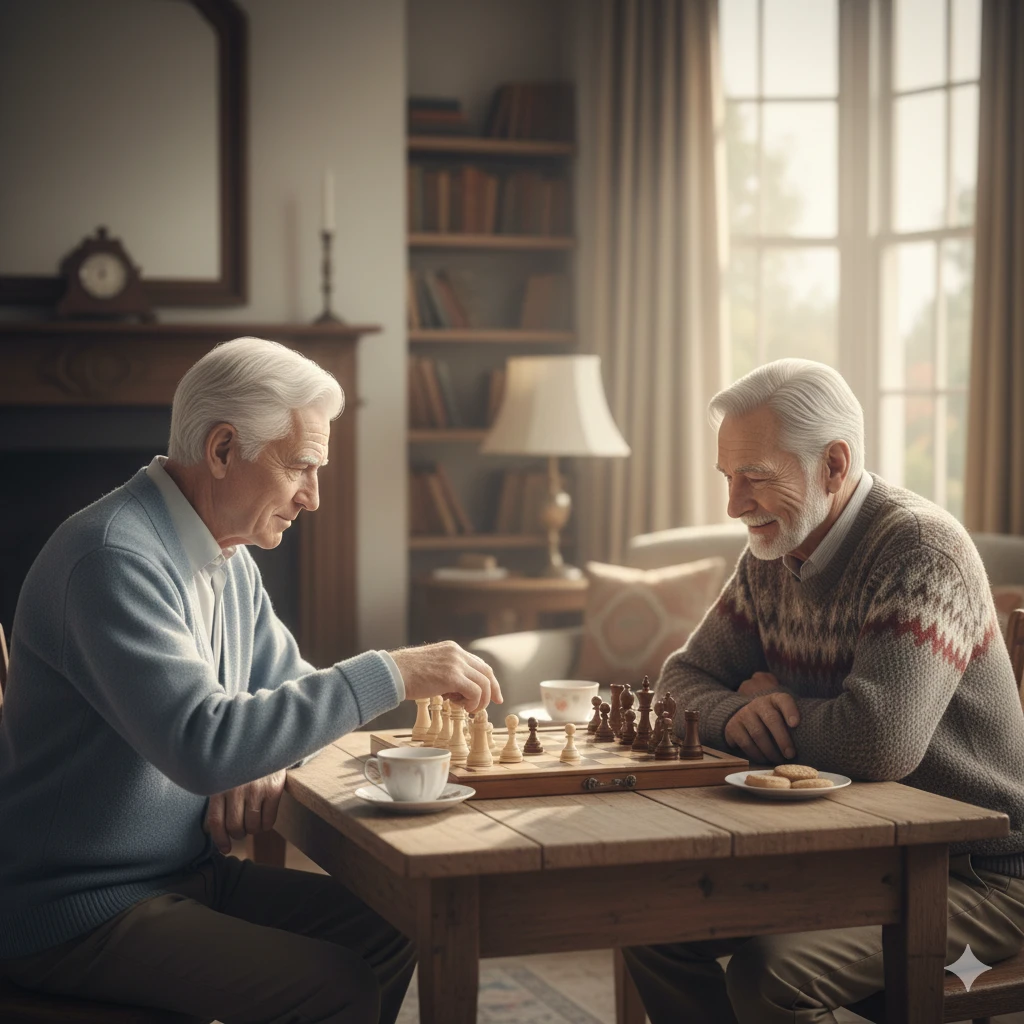 Familiari sereni durante una visita